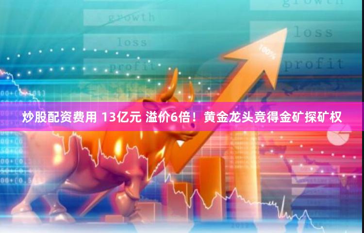 炒股配资费用 13亿元 溢价6倍！黄金龙头竞得金矿探矿权