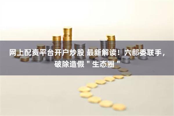 网上配资平台开户炒股 最新解读！六部委联手，破除造假＂生态圈＂